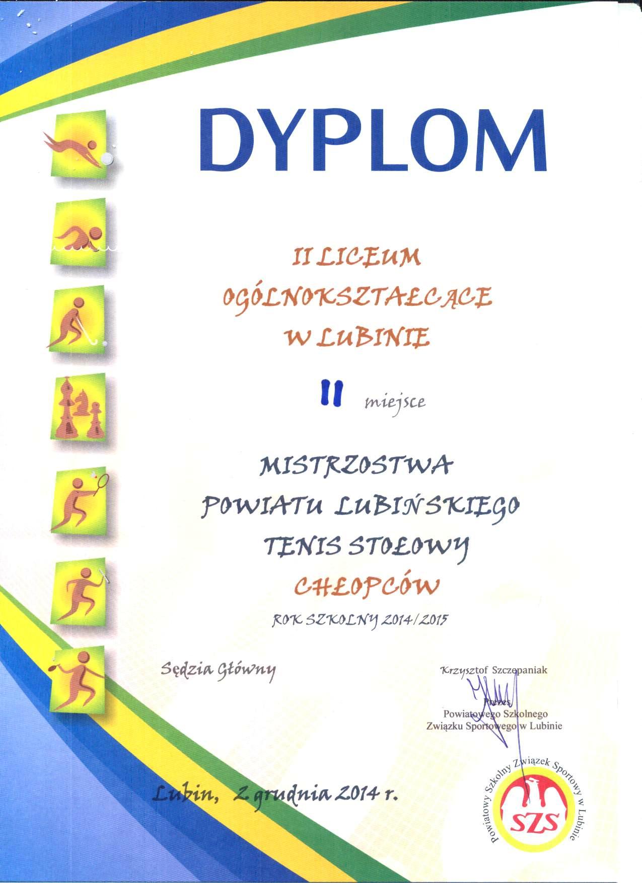 dyplom tenis 2014